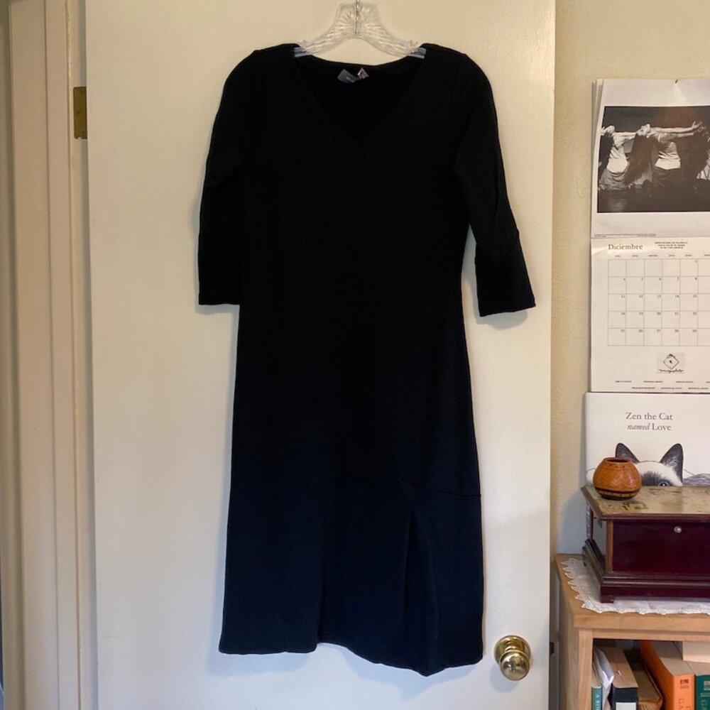 Ibex 100% Merino Wool V Neck Dress, Women's Size Small